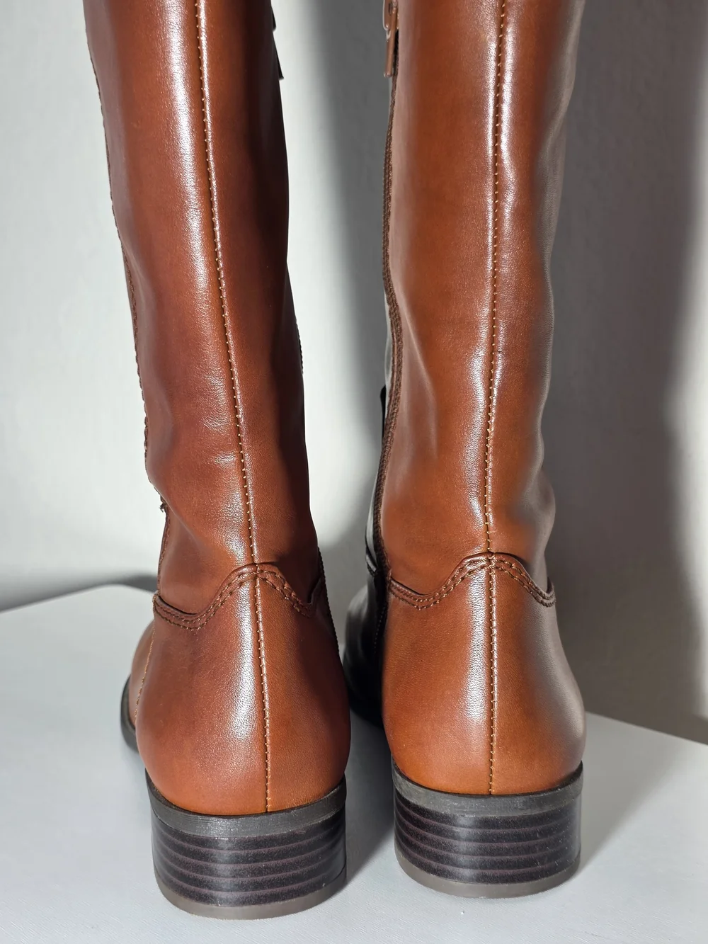 I.N.C. International ConceptsFawne Riding Leather Boots Cognac Size 9 (40)